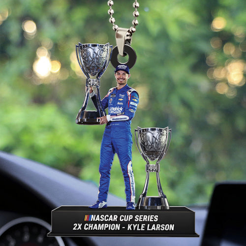 Kyle Larson Nascar Cup Series Champion Custom shape 2-sided Acrylic Car Ornament – TMTHU1980