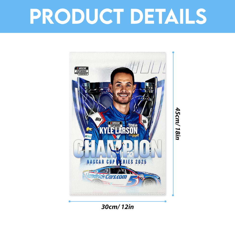 Kyle Larson Nascar Cup Series Champion Double-side Garden Flag – TMTHU1977