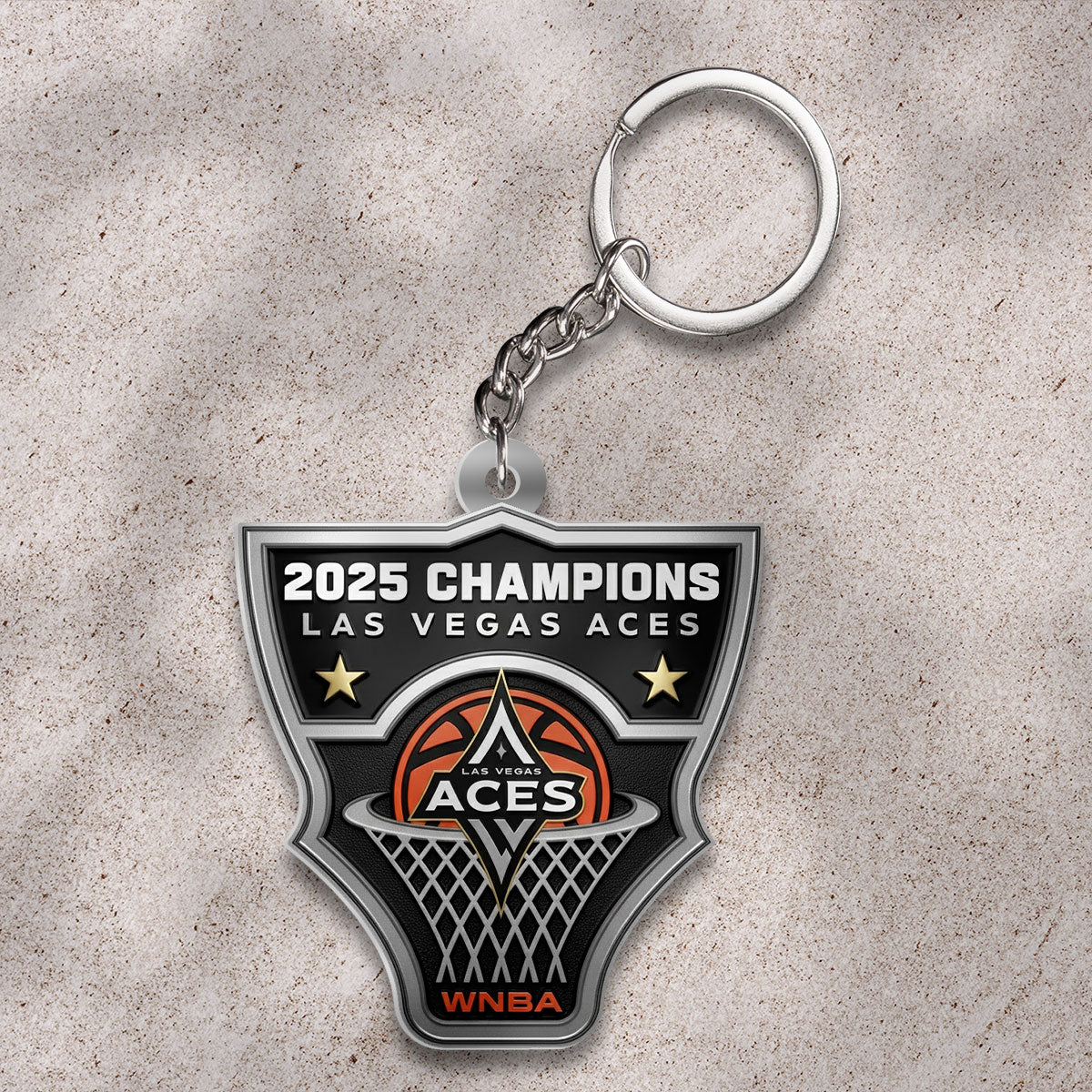 Las Vegas Aces 2025 WNBA Champions Custom Shape 2-sided Keychain – TMTHU1485