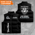 Personalized Las Vegas Raiders 3D Sleeveless Down Jacket – TMTHU1132