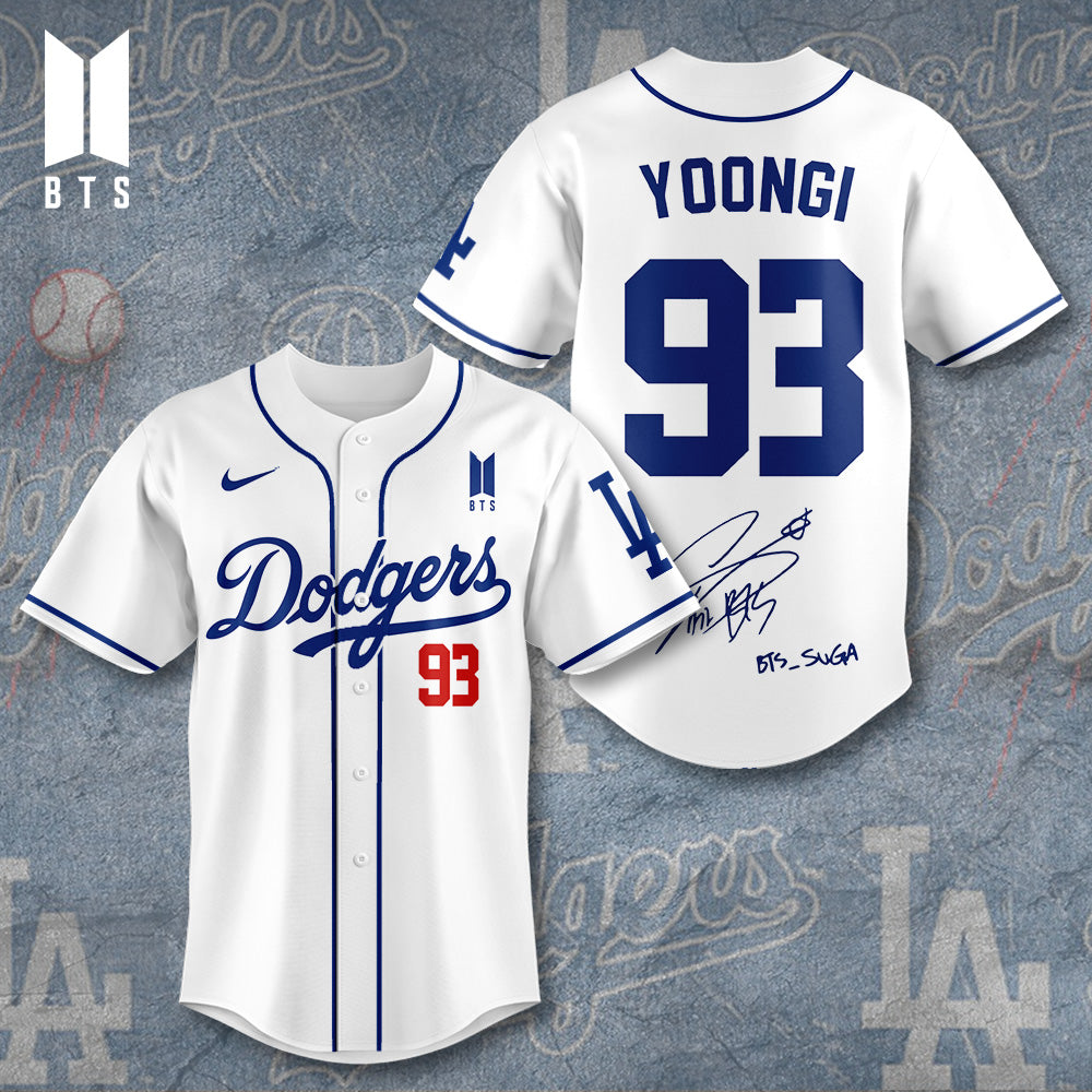 Los Angeles Dodgers x BTS Yoongi 2025 Baseball Jersey – TANTN15645