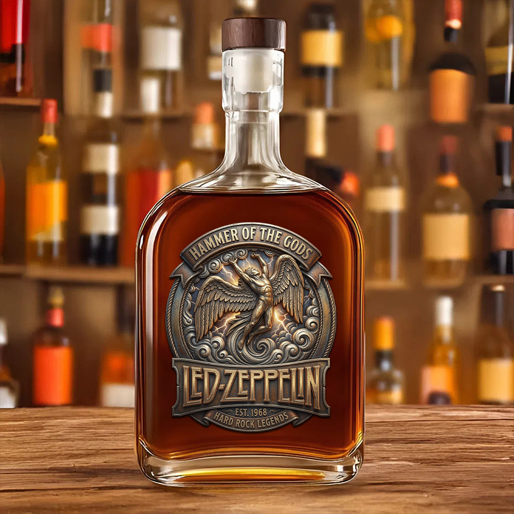 Led Zeppelin 25oz Empty Whiskey Bottle – TMTHU7946