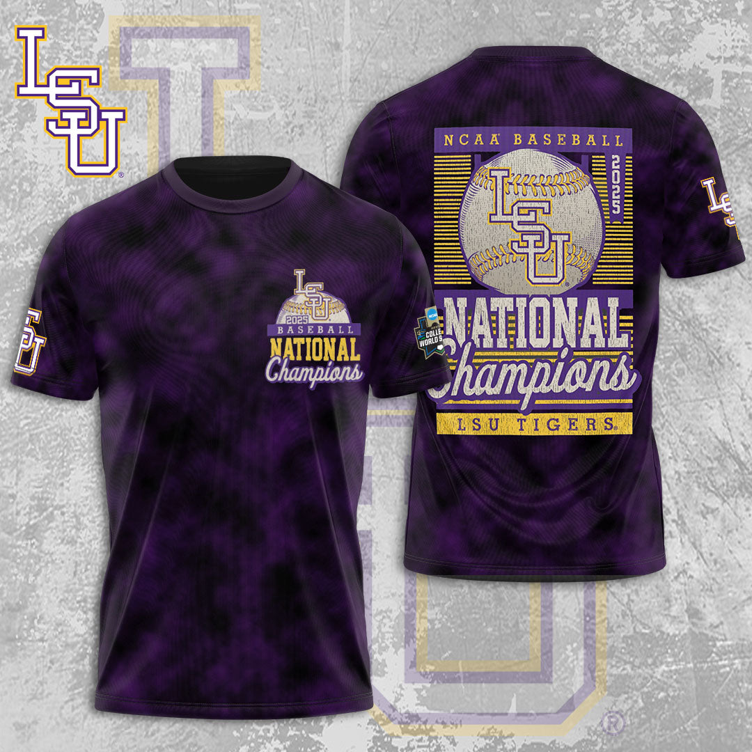 LSU Tigers Baseball 2025 National Champions 3D Apparel – MAITM 11752