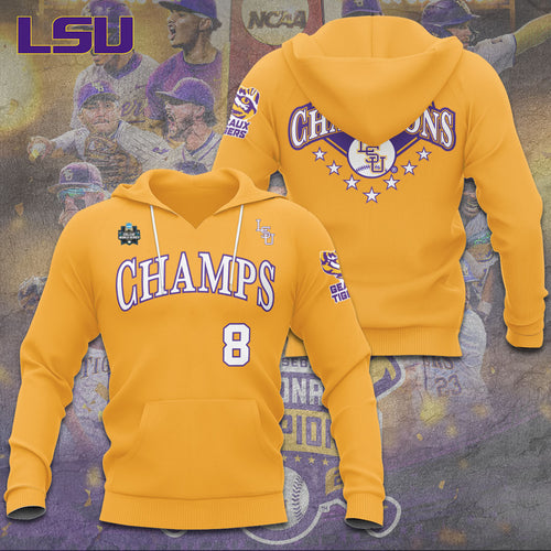 LSU Tigers Baseball 2025 National Champions 3D Apparel – TANTN 14094