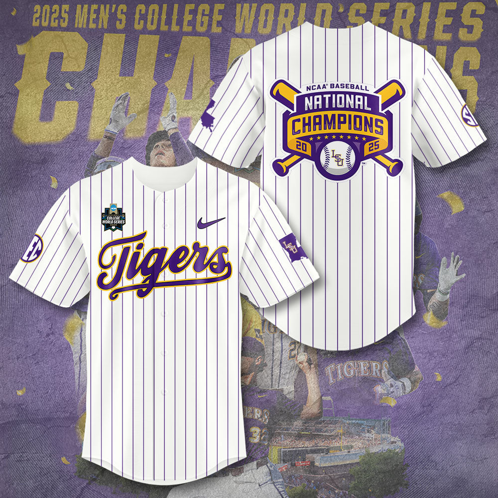 LSU Tigers Baseball Baseball Jersey – TANTN 14022
