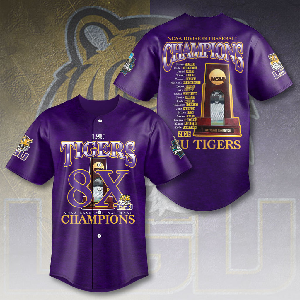 LSU Tigers Baseball Baseball Jersey – HOATT 11755