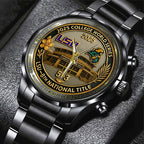 LSU Tigers Baseball 2025 National Champions Black Stainless Steel Watch – HOATT 11751