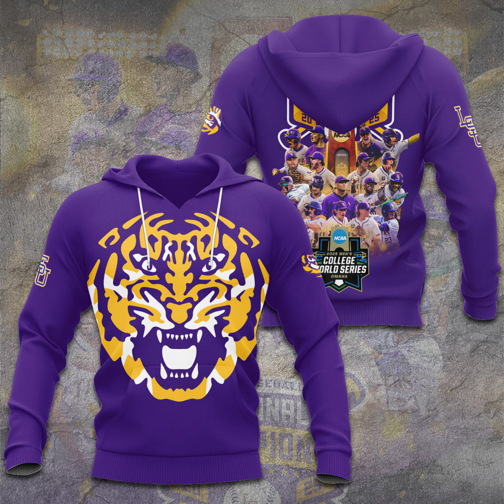 LSU Tigers Baseball 2025 National Champions 3D Apparel – GNE 3812