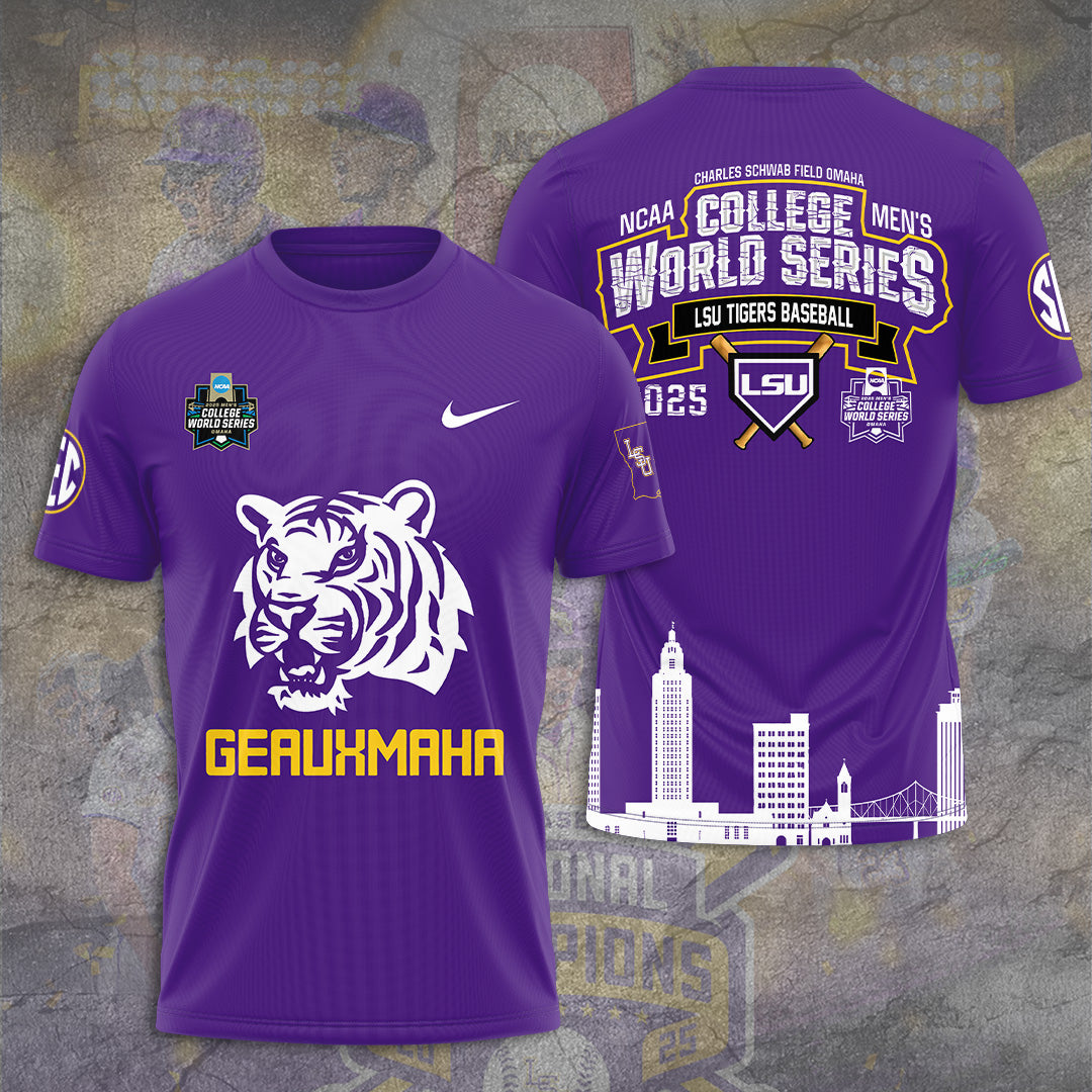 LSU Tigers Baseball 2025 National Champions 3D Apparel – TANTN 14365