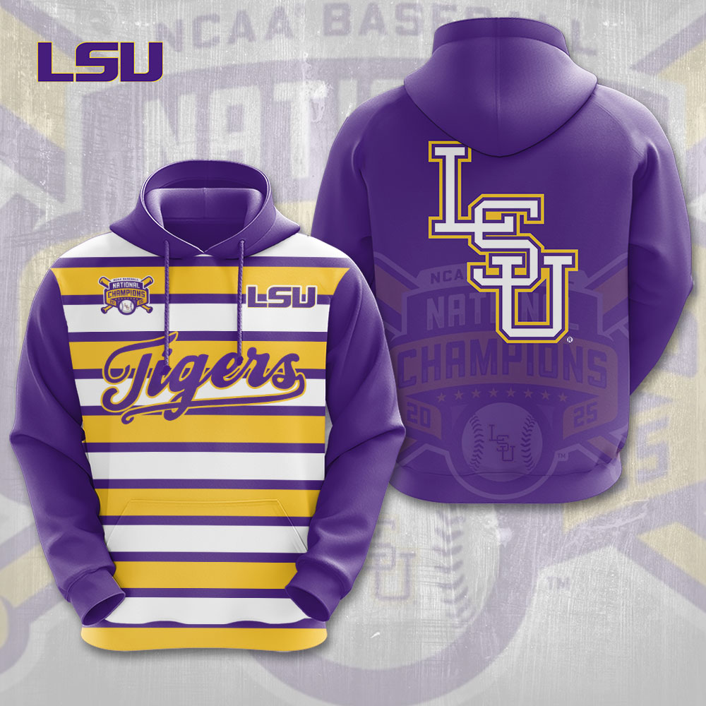 LSU Tigers Baseball 2025 National Champions 3D Apparel – GNE 3846
