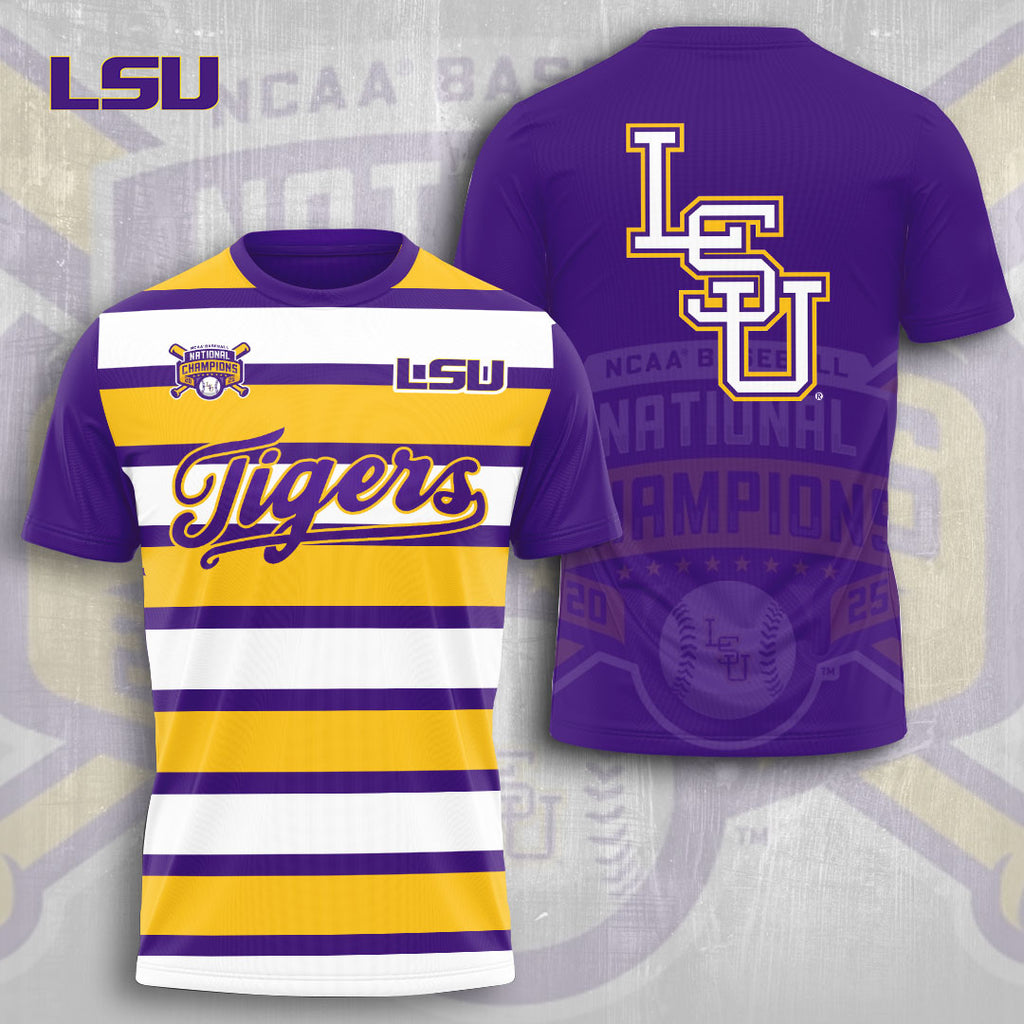 LSU Tigers Baseball 2025 National Champions 3D Apparel – GNE 3846