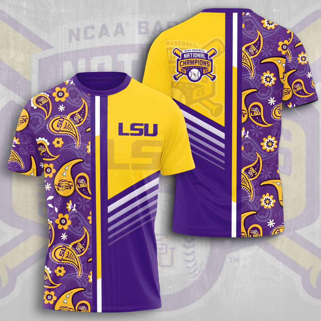 LSU Tigers Baseball 2025 National Champions 3D Apparel – GNE 3862