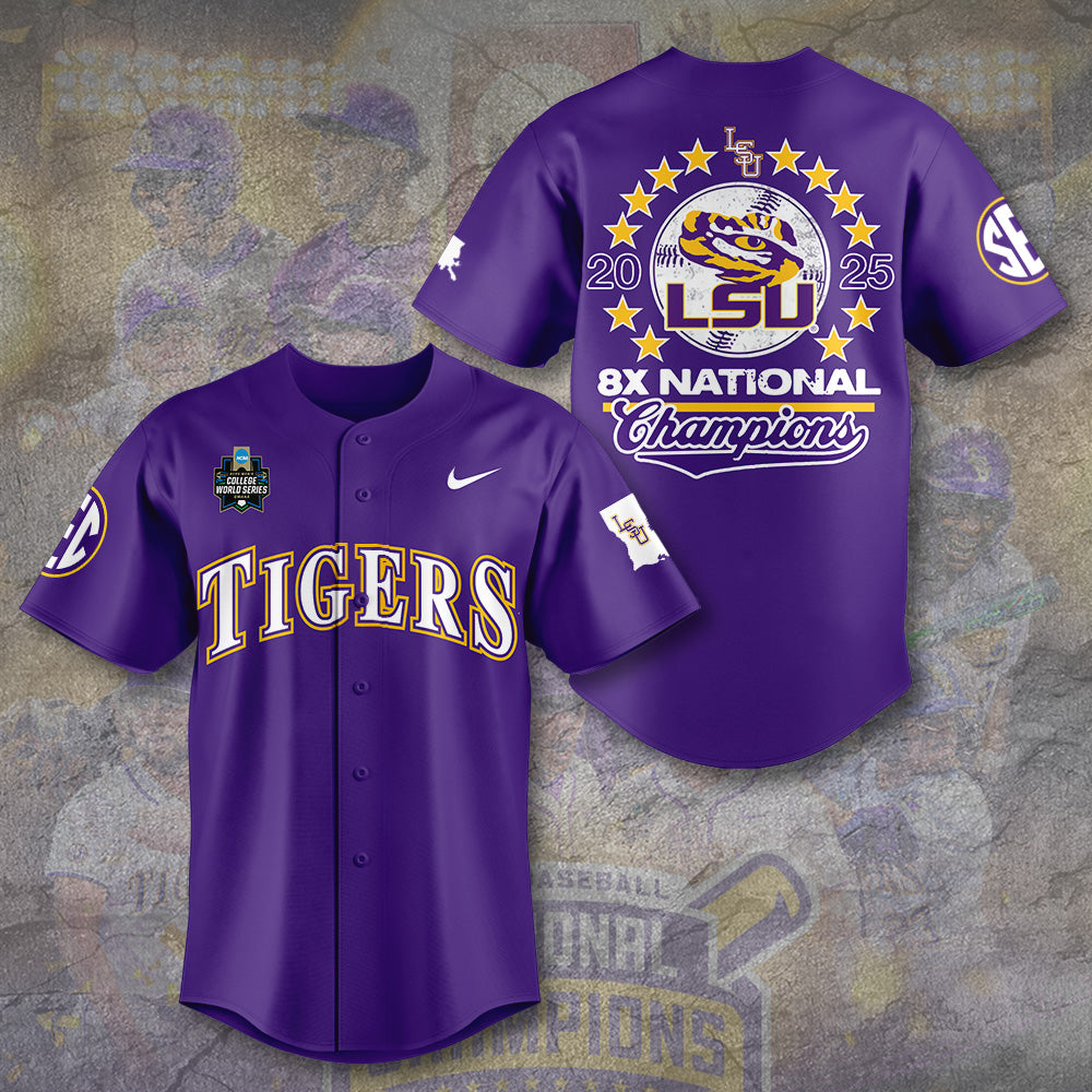 LSU Tigers Baseball Baseball Jersey – TANTN 13925