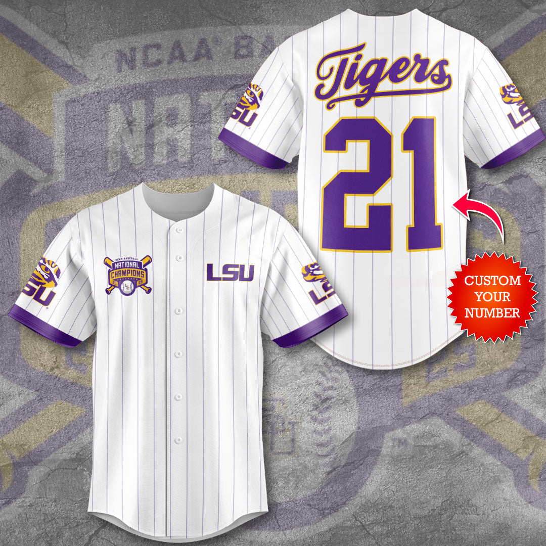 Personalized LSU Tigers Baseball Baseball Jersey – GNE 3927