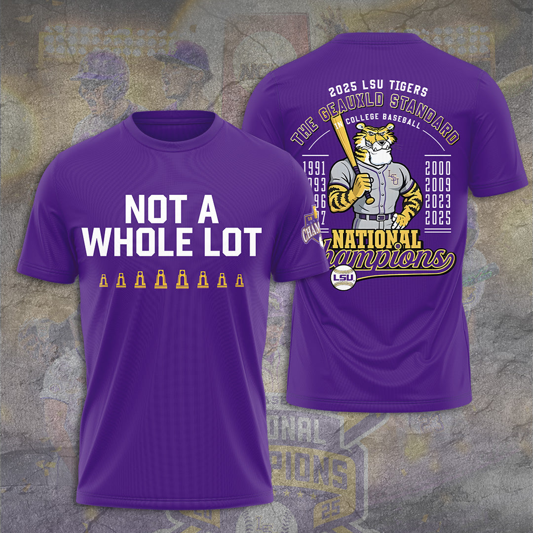 LSU Tigers Baseball 2025 National Champions 3D Apparel – TANTN 14682