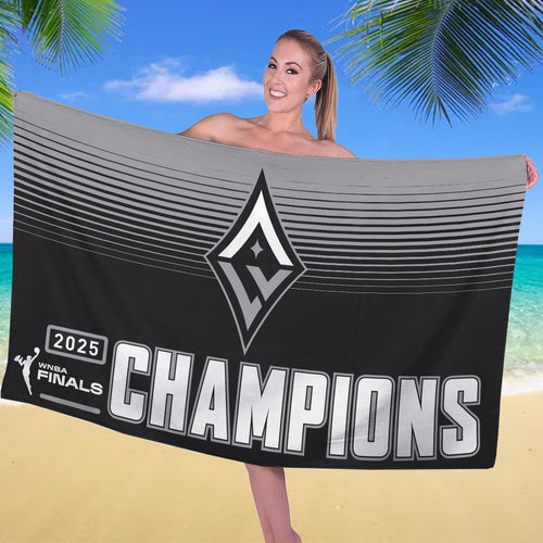 Las Vegas Aces 2025 WNBA Finals Champions Rectangle Beach Towel – TANTN17329