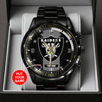 Personalized Las Vegas Raiders Black Stainless Steel Watch – TANTN16022