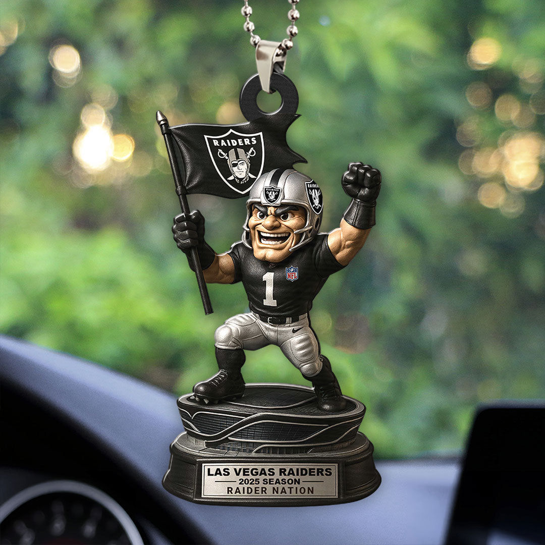 Las Vegas Raiders 2025 Season Custom shape 2-sided Acrylic Car Ornament – HOATT13674