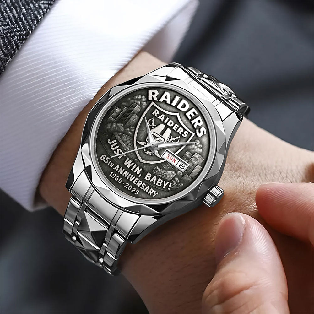 Las Vegas Raiders 65th Anniversary Alloy Luxury Quartz Watch – MAITM12899