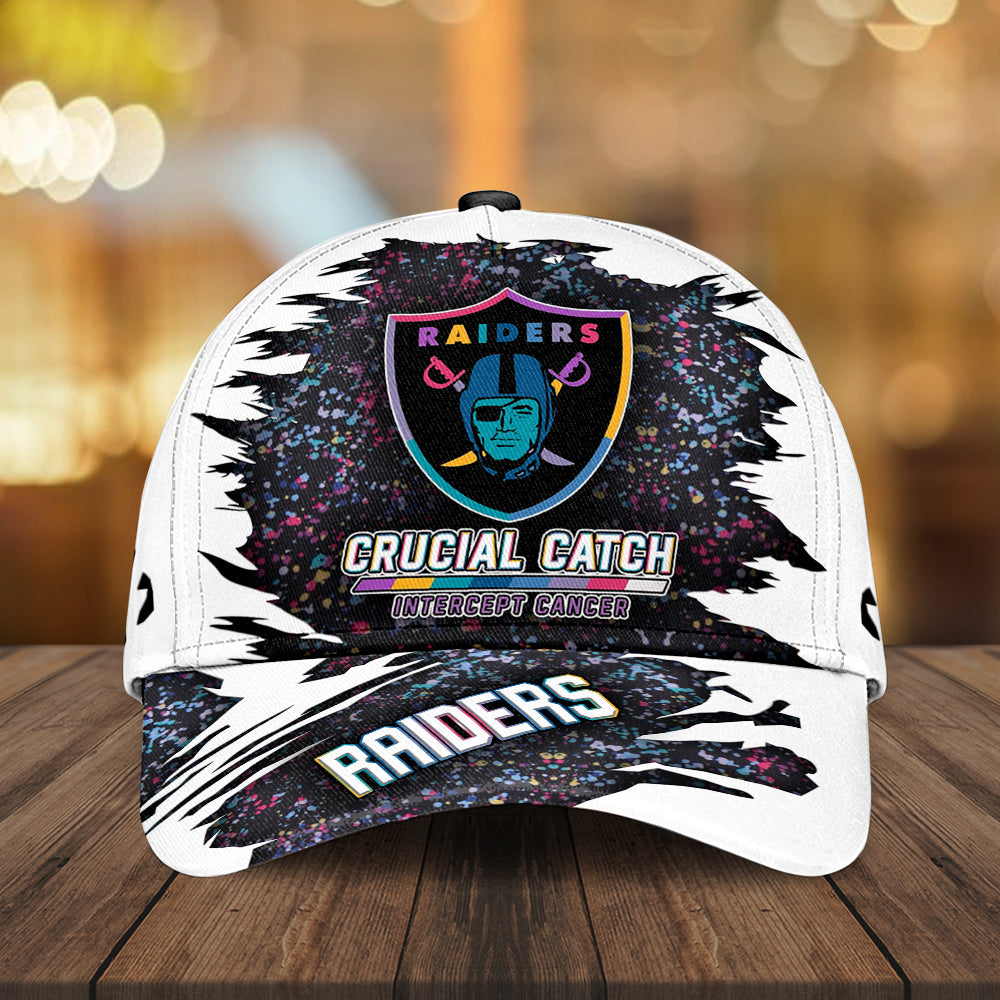 Las Vegas Raiders x Crucial Catch Intercept Cancer Classic Cap – MAITM12963