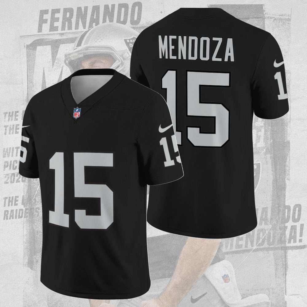 Las Vegas Raiders x Fernando Mendoza 3D Football Jersey – TANTN22559