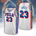 LeBron James x Philadelphia 76ers V-Neck Basketball Jersey – TANTN24499