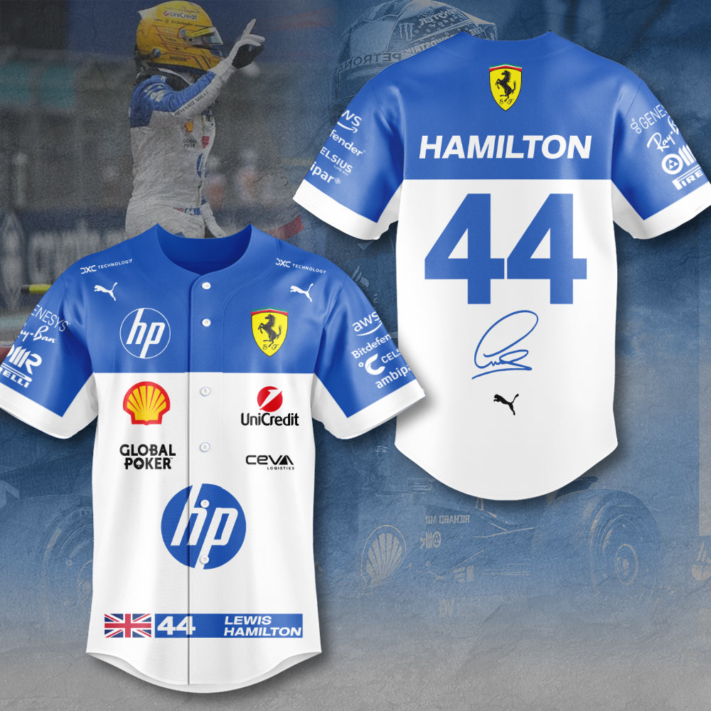 Lewis Hamilton x Scuderia Ferrari Baseball Jersey – MAITM 10948