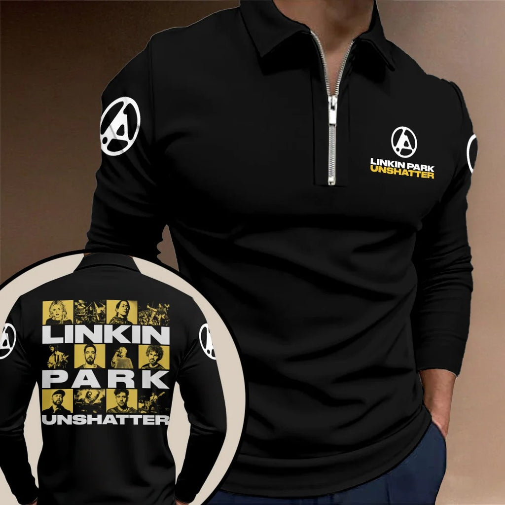 Linkin Park Unshatter Zip Polo Shirt – TANTN25019