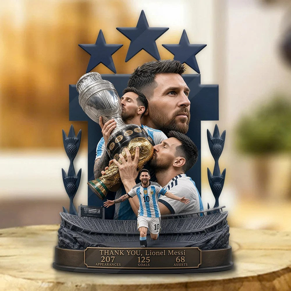 Lionel Messi x Argentina National Football Team Custom Shape Acrylic Plaque – GNE8395