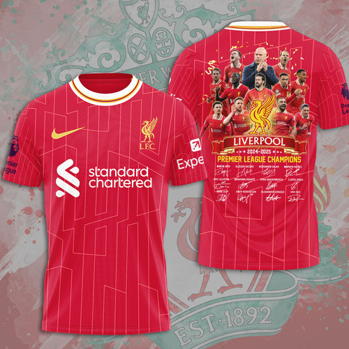 Liverpool FC 2024/25 Premier League Champions 3D Apparel – MAITM 10763