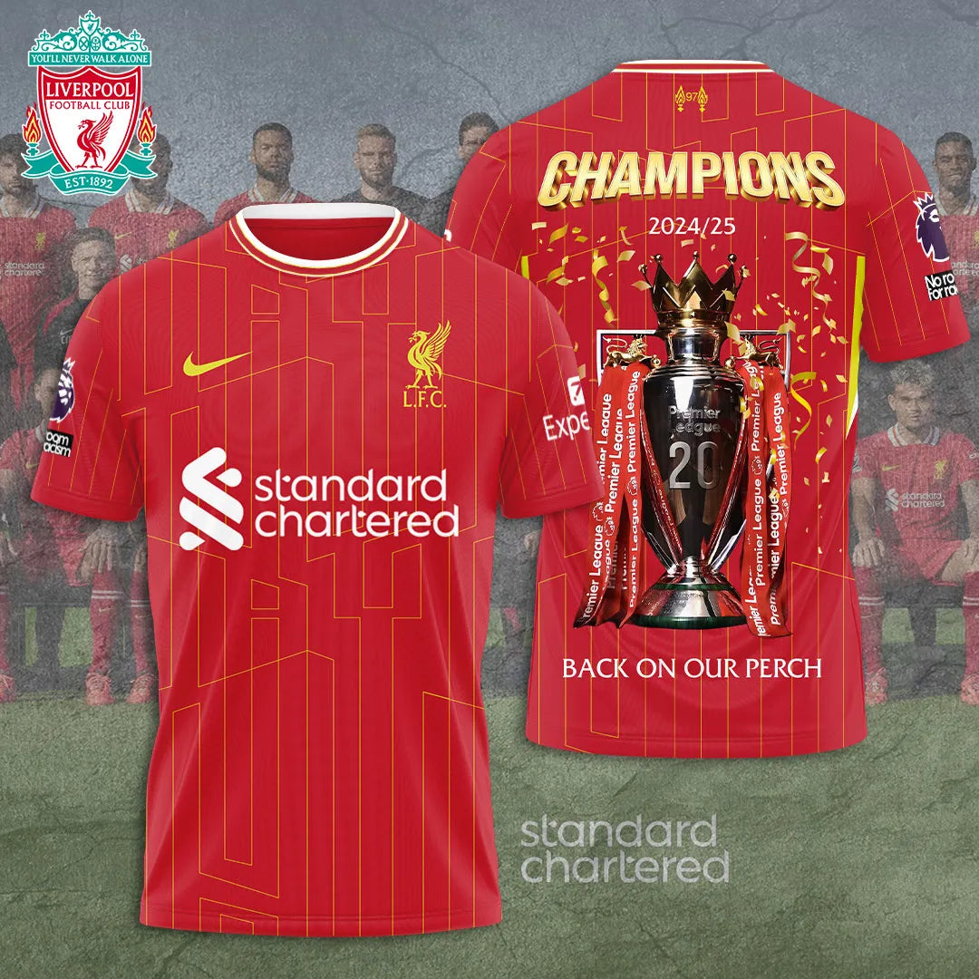 Liverpool FC 2024/25 Premier League Champions 3D Apparel – TANTN 12367