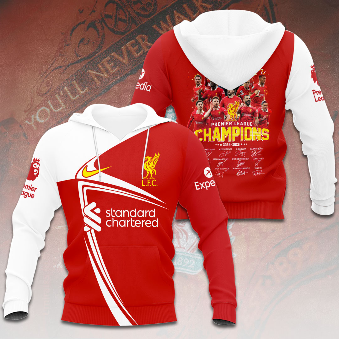 Liverpool FC 2024/25 Premier League Champions 3D Apparel – HOATT 9958