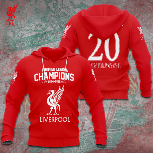 Liverpool FC 2024/25 Premier League Champions 3D Apparel – TANTN 12229