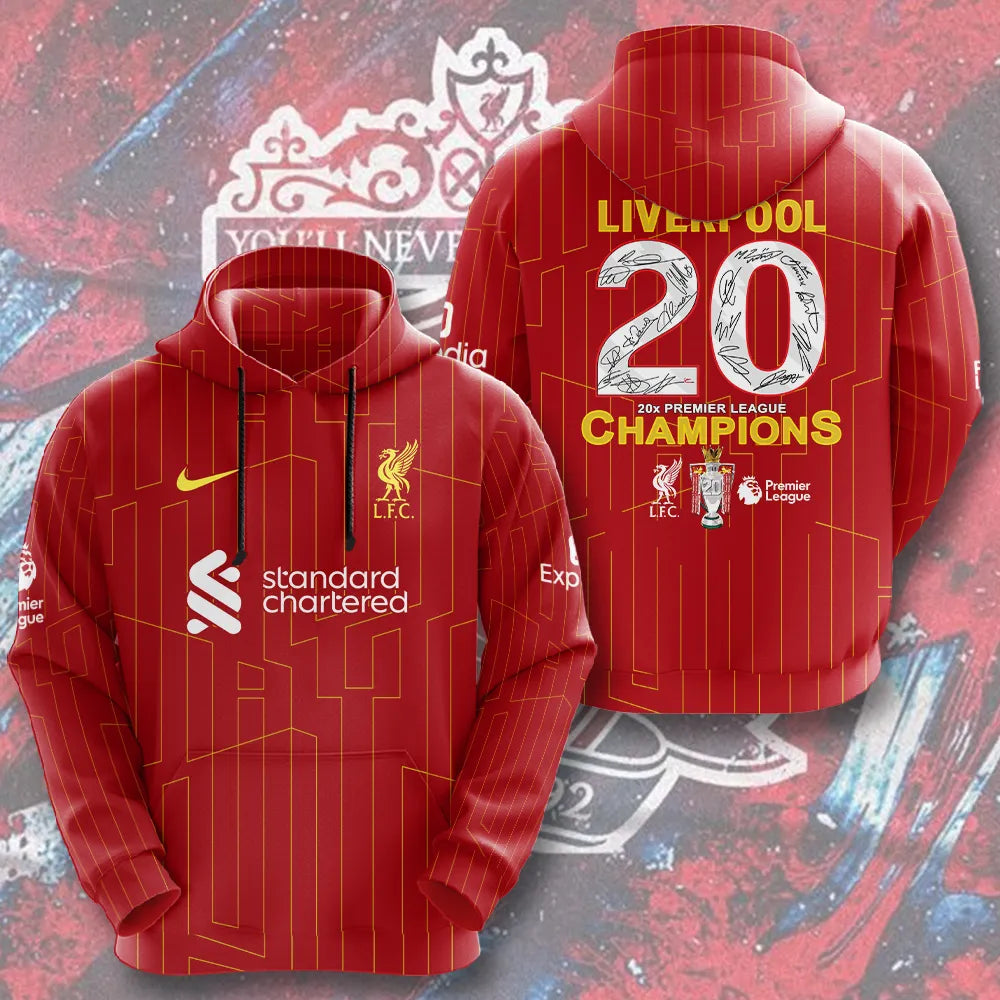 Liverpool FC 2024/25 Premier League Champions 3D Apparel – HOATT 10015