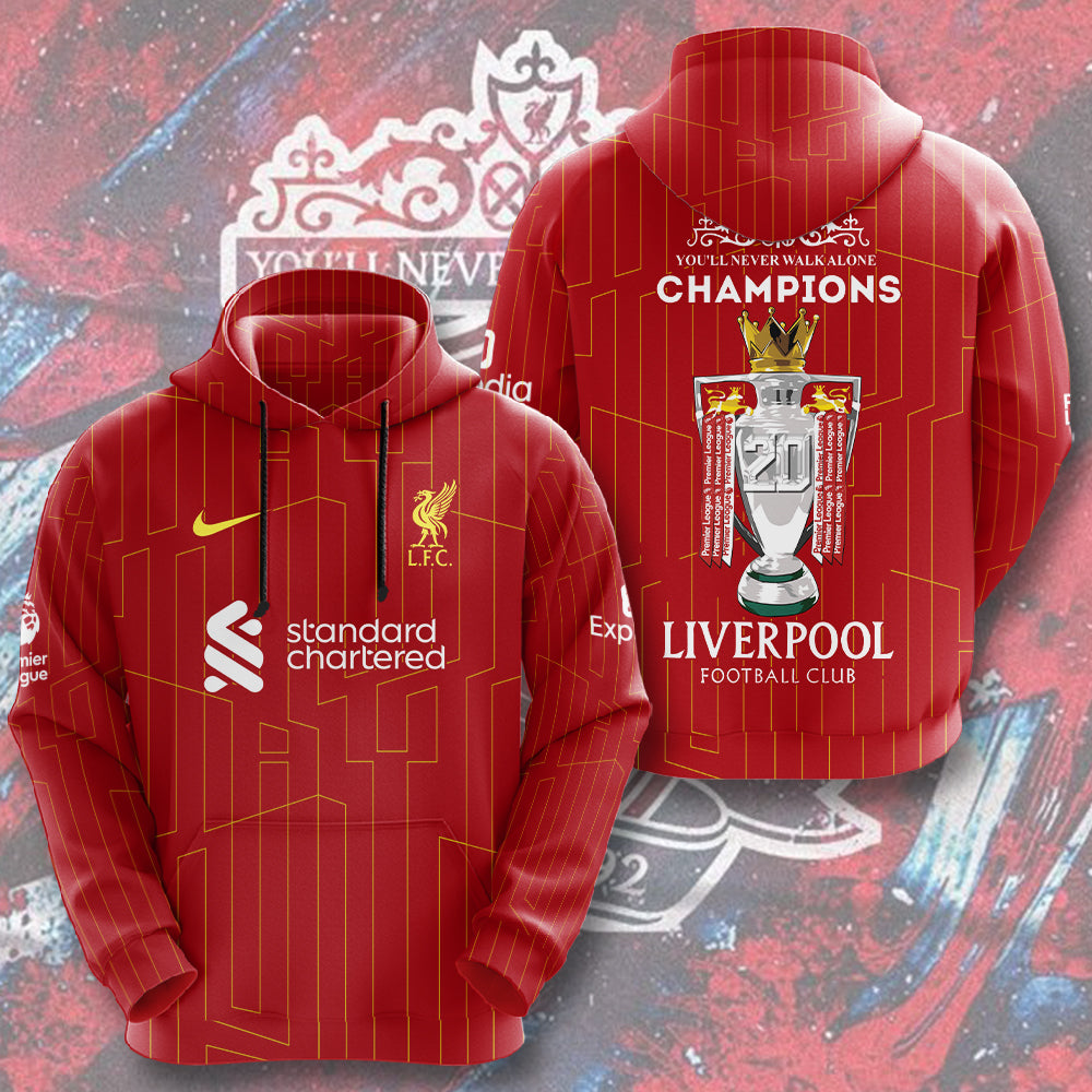 Liverpool FC 2024/25 Premier League Champions 3D Apparel – HOATT 9961