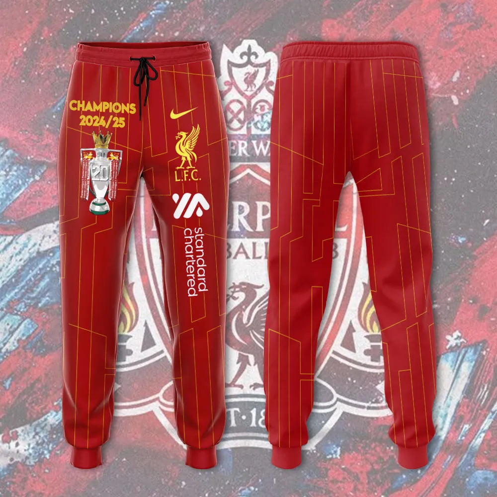 Liverpool FC 2024/25 Premier League Champions 3D Apparel – HOATT 9974