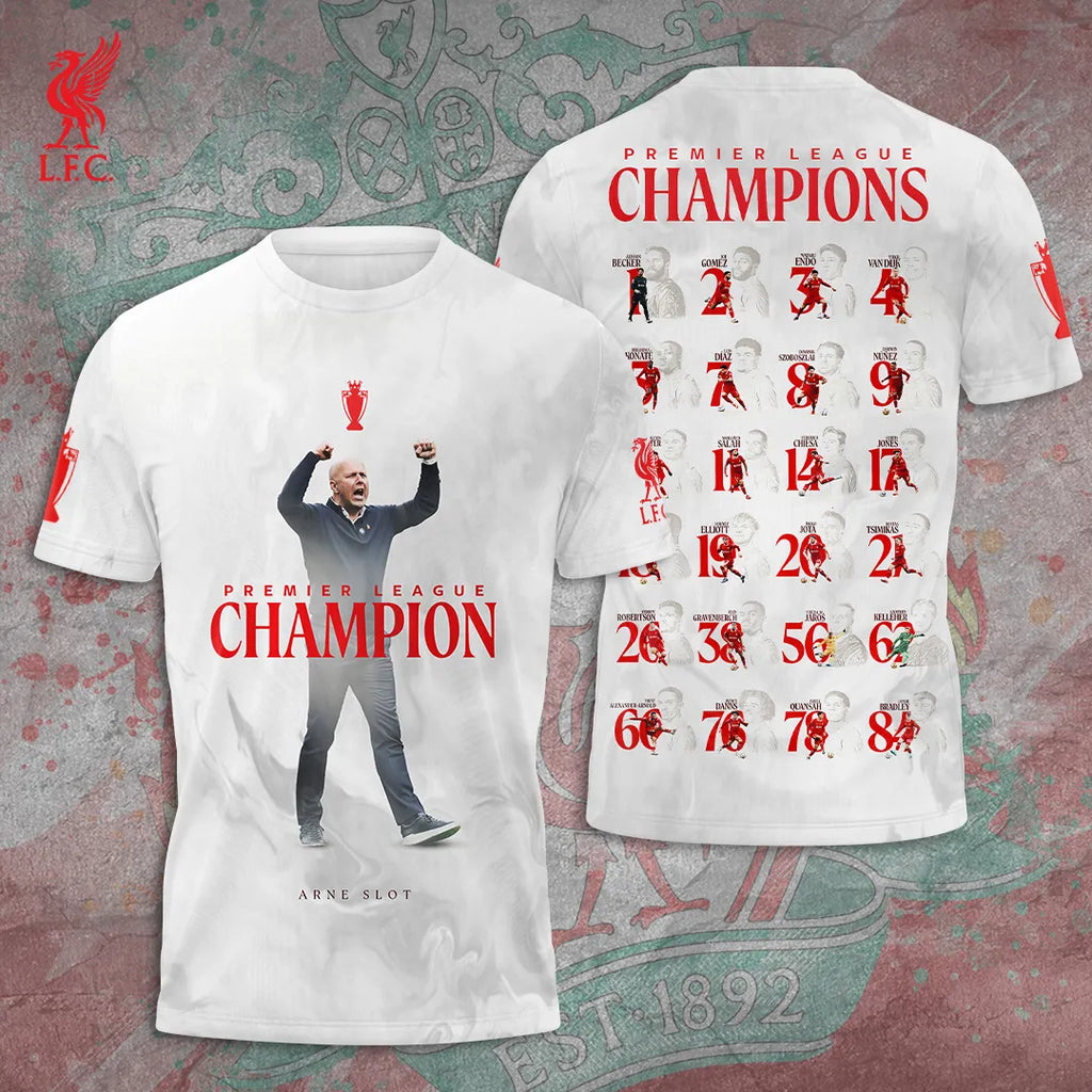 Liverpool FC 2024/25 Premier League Champions 3D Apparel – GNE 3279