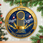 Los Angeles Dodgers 2025 World Series Champions Custom Shape 2-sided Acrylic Ornament – HOATT14253