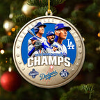 Los Angeles Dodgers 2025 World Series Champions Custom Shape 2-sided Acrylic Ornament – HOATT14357
