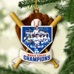 Los Angeles Dodgers 2025 World Series Champions Custom Shape 2-sided Acrylic Ornament – HOATT14493