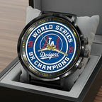 Los Angeles Dodgers 2025 World Series Champions Black Stainless Steel Watch – HOATT14284