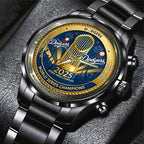 Los Angeles Dodgers 2025 World Series Champions Black Stainless Steel Watch – MAITM13635