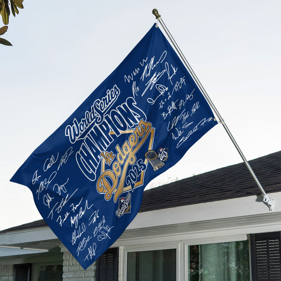 Los Angeles Dodgers 2025 World Series Champions 3D Double-side House Flag – HOATT14326