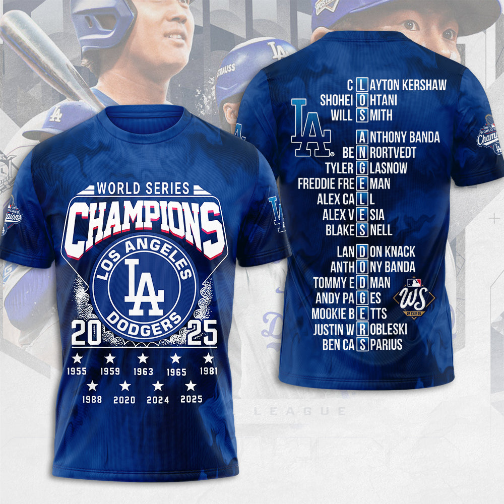 Los Angeles Dodgers World Series 2025 3D Apparel – TANTN18343