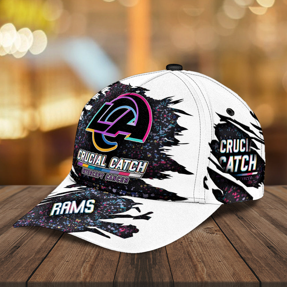 Los Angeles Rams x Crucial Catch Intercept Cancer Classic Cap – MAITM12965