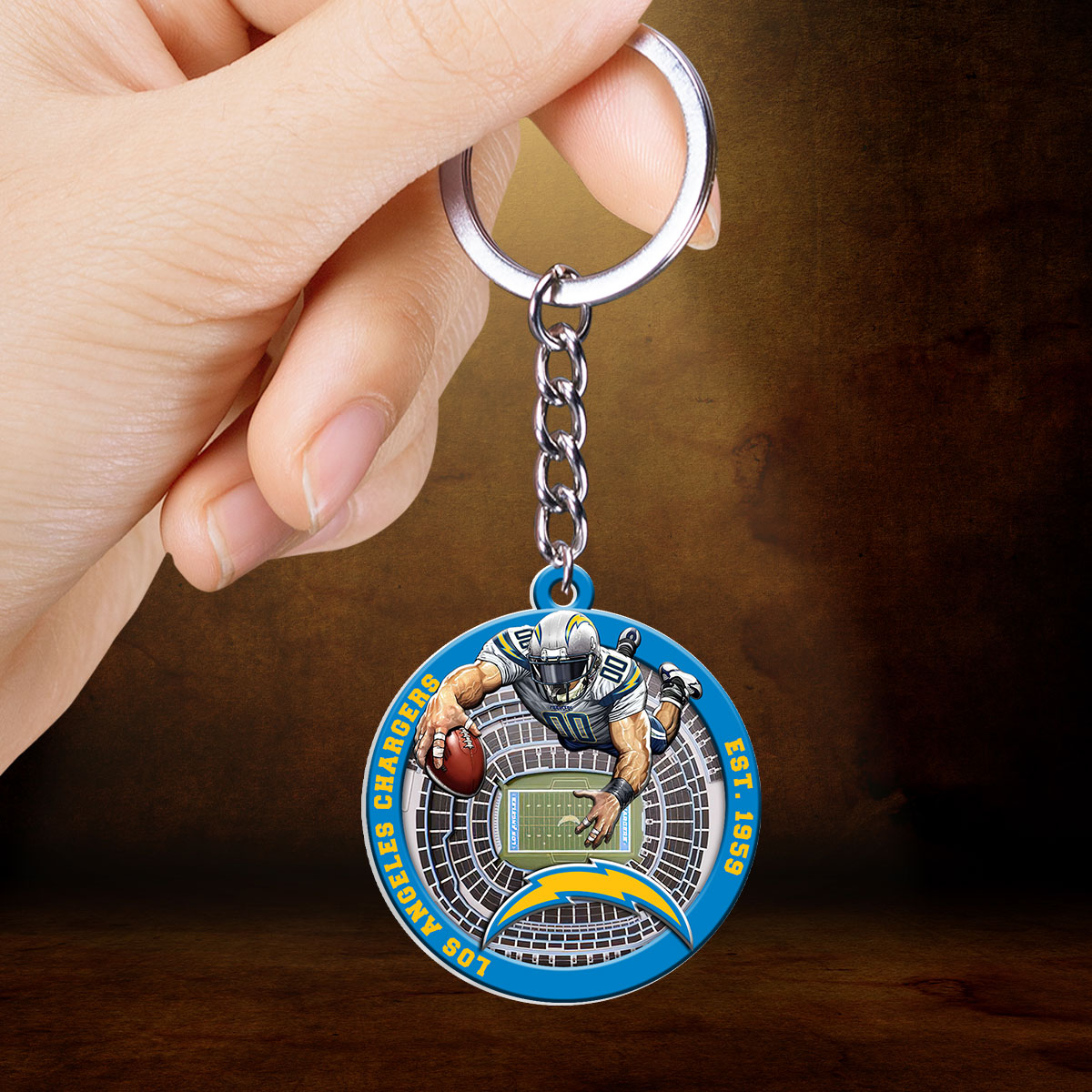 Los Angeles Chargers Custom Shape 2-sided Keychain – HOATT12698