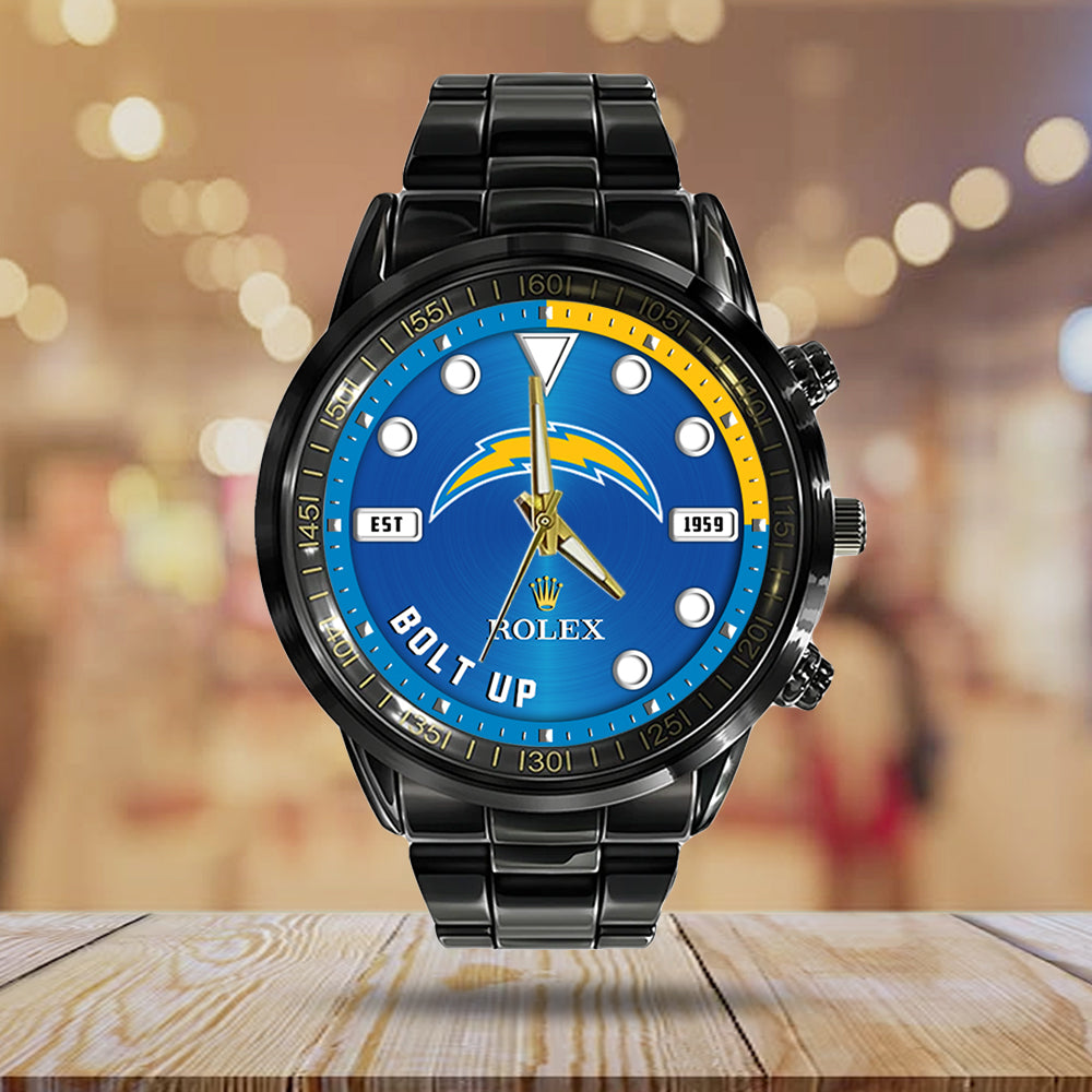 Los Angeles Chargers x Rolex Black Stainless Steel Watch – MAITM13237