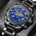 Los Angeles Dodgers Black Stainless Steel Watch – TMTHU1907