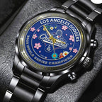Los Angeles Dodgers Black Stainless Steel Watch – TMTHU1907