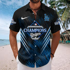 Los Angeles Dodgers 2025 National League Champions Short Sleeve Button-Down Shirt – HOATT14119